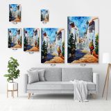 White Street Palette Knife Oil Painting by Leonid Afremov Canvas Wall Art - Image 7