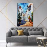 White Street Palette Knife Oil Painting by Leonid Afremov Canvas Wall Art - Image 3