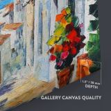 White Street Palette Knife Oil Painting by Leonid Afremov Canvas Wall Art - Image 8