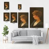 Portrait of a Women Painting by Henryk Hector Siemiradzki Print on Canvas - Image 4