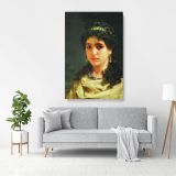 Henryk Hector Siemiradzki Portrait Painting of a Roman Woman Photo Print on Canvas - Image 3