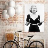 Sexy Marilyn Monroe Black and White Canvas Model Photo Poster Print Frame Home Decor Wall Artwork - Image 3