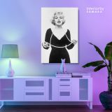 Sexy Marilyn Monroe Black and White Canvas Model Photo Poster Print Frame Home Decor Wall Artwork - Image 6