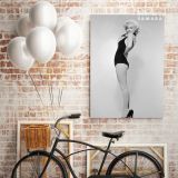Black and White Canvas Sexy Marilyn Monroe Model Singer Nude Canvas Wall Art - Image 3