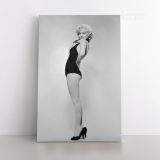 Black and White Canvas Sexy Marilyn Monroe Model Singer Nude Canvas Wall Art - Image 5