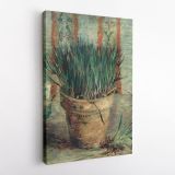 Vincent Van Gogh Painting Flower Pot with Chives Abstract Canvas Wall Art - Image 4