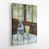 Vincent Van Gogh Painting Glass of Absinthe and a Carafe Abstract Canvas Wall Art - Image 4