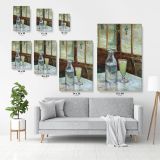 Vincent Van Gogh Painting Glass of Absinthe and a Carafe Abstract Canvas Wall Art - Image 6