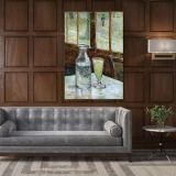 Vincent Van Gogh Painting Glass of Absinthe and a Carafe Abstract Canvas Wall Art