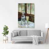 Vincent Van Gogh Painting Glass of Absinthe and a Carafe Abstract Canvas Wall Art - Image 3