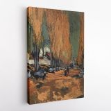 Vincent Van Gogh Painting The Alyscamps Abstract Canvas Wall Art - Image 4