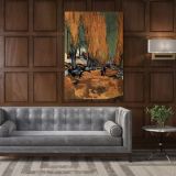Vincent Van Gogh Painting The Alyscamps Abstract Canvas Wall Art