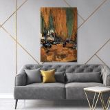 Vincent Van Gogh Painting The Alyscamps Abstract Canvas Wall Art - Image 2