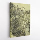 Vincent Van Gogh Painting The Garden with Flowers Abstract Canvas Wall Art - Image 4