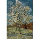 Vincent Van Gogh Painting Pink Peach Tree In Blosom Abstract Canvas Wall Art