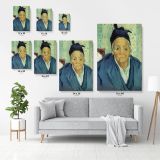 Vincent Van Gogh Painting An Old Women of Arles Abstract Canvas Wall Art - Image 6