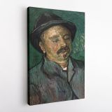 Vincent Van Gogh Painting Portrait Of A One-Eyed Man Abstract Canvas Wall Art - Image 4