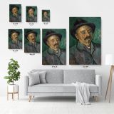 Vincent Van Gogh Painting Portrait Of A One-Eyed Man Abstract Canvas Wall Art - Image 6