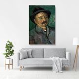 Vincent Van Gogh Painting Portrait Of A One-Eyed Man Abstract Canvas Wall Art - Image 3