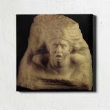 Sculpted Head Study by Auguste Rodin — room mockup view 1
