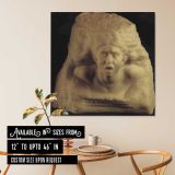 Sculpted Head Study by Auguste Rodin — room mockup view 6