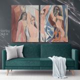 Pablo Picasso: Les Demoiselles d\'Avignon Artistic Modernism Canvas Wall Art