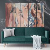 Pablo Picasso: Les Demoiselles d\'Avignon Artistic Modernism Canvas Wall Art - Image 4