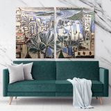 Pablo Picasso Painting: Baie De Cannes Artistic Modernism Canvas Wall Art - Image 2