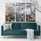 Pablo Picasso Painting: Baie De Cannes Artistic Modernism Canvas Wall Art - Image 3