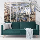 Pablo Picasso Painting: Baie De Cannes Artistic Modernism Canvas Wall Art - Image 5