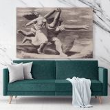 Pablo Picasso: Two Women Running on the Beach Artistic Modernism Canvas Wall Art