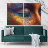 Abstract Art Photo Print on Canvas with Frame Girl Eye Artworks Wall Mural Hangings Home Decor - Image 2