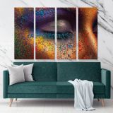 Abstract Art Photo Print on Canvas with Frame Girl Eye Artworks Wall Mural Hangings Home Decor - Image 4