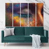 Abstract Art Photo Print on Canvas with Frame Girl Eye Artworks Wall Mural Hangings Home Decor - Image 5