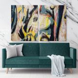 Eye of Model with Colourful Art Abstract Art Painting Canvas Photo Print Home Decor Wall Mural - Image 2