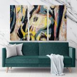 Eye of Model with Colourful Art Abstract Art Painting Canvas Photo Print Home Decor Wall Mural - Image 3