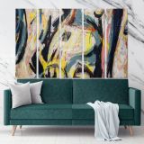 Eye of Model with Colourful Art Abstract Art Painting Canvas Photo Print Home Decor Wall Mural - Image 5