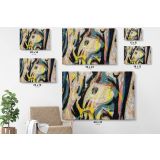 Eye of Model with Colourful Art Abstract Art Painting Canvas Photo Print Home Decor Wall Mural - Image 7
