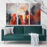 Abstract Art Painting Photo Print on Canvas with Frame Artworks Bedroom Decor Wall Mural Canvas - Image 3