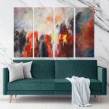 Abstract Art Painting Photo Print on Canvas with Frame Artworks Bedroom Decor Wall Mural Canvas - Image 4