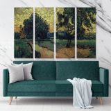 Landscape at Twilight by Vincent Van Gogh Dutch Painter Original wall art by Vincent Canvas Wall Art - Image 4
