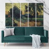 Landscape at Twilight by Vincent Van Gogh Dutch Painter Original wall art by Vincent Canvas Wall Art - Image 5
