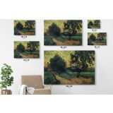 Landscape at Twilight by Vincent Van Gogh Dutch Painter Original wall art by Vincent Canvas Wall Art - Image 6