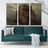 Old Cemetery Church Tower at Nuenen by Vincent Van Gogh Dutch Painter Original wall Canvas Wall Art - Image 3