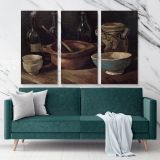 Still Life With Three Bottles And Earthenware Vessel by Vincent Van Gogh Dutch Canvas Wall Art - Image 4