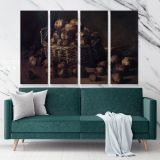 Still Life With A Basket Of Potatoes by Vincent Van Gogh Dutch Painter Original Canvas Wall Art - Image 4