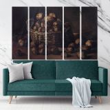 Still Life With A Basket Of Potatoes by Vincent Van Gogh Dutch Painter Original Canvas Wall Art - Image 5