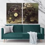 Vase With Daisies Painting by Vincent Van Gogh Dutch Painter Original wall art by Canvas Wall Art - Image 2
