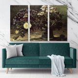 Vase With Daisies Painting by Vincent Van Gogh Dutch Painter Original wall art by Canvas Wall Art - Image 3