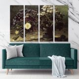 Vase With Daisies Painting by Vincent Van Gogh Dutch Painter Original wall art by Canvas Wall Art - Image 4